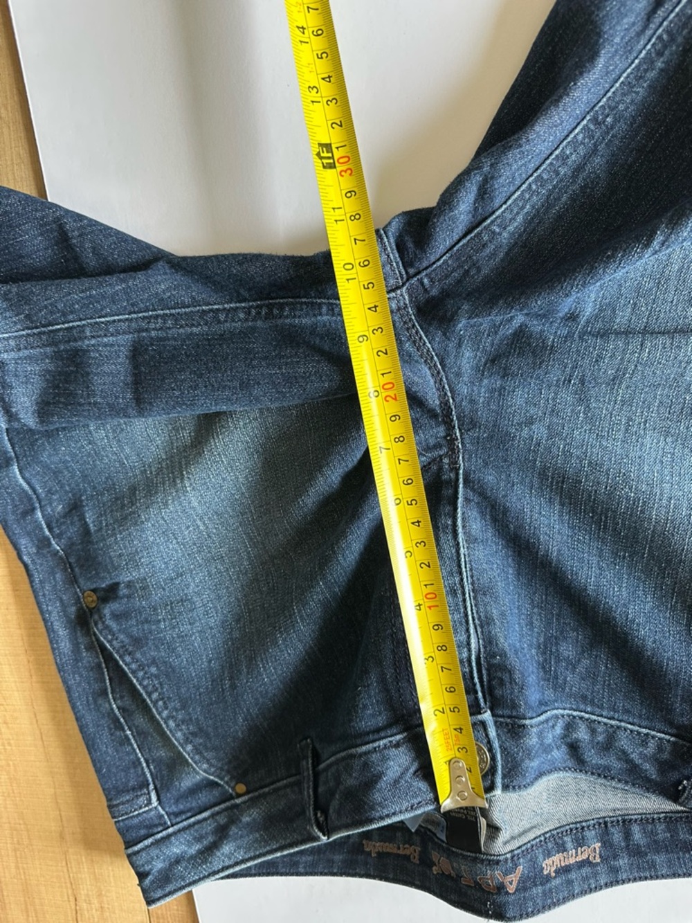 Apt. 9 Women's Dark Blue Denim Bermuda trouser Shorts - Picture 6 of 6